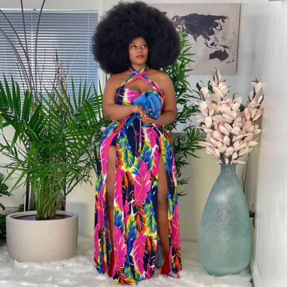 Floral Summer Hi-Split Dress